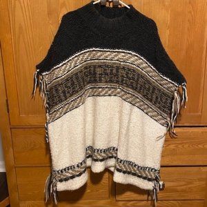 Free People poncho style sweater